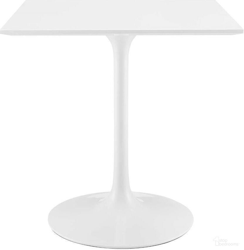 Lippa White 28 Inch Square Wood Top Dining Table EEI-1123-WHI