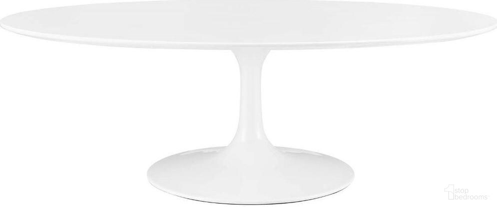 The appearance of Lippa White 48 Inch Oval-Shaped Wood Top Coffee Table designed by Modway in the modern / contemporary interior design. This white piece of furniture was selected by 1StopBedrooms from Lippa Collection to add a touch of cosiness and style into your home. Sku: EEI-1114-BASE;EEI-1832-WHI-TOP. Material: MDF.