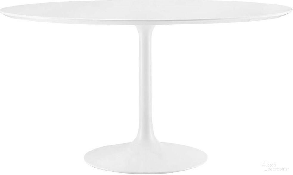 Lippa White 54 Inch Round Wood Top Dining Table
