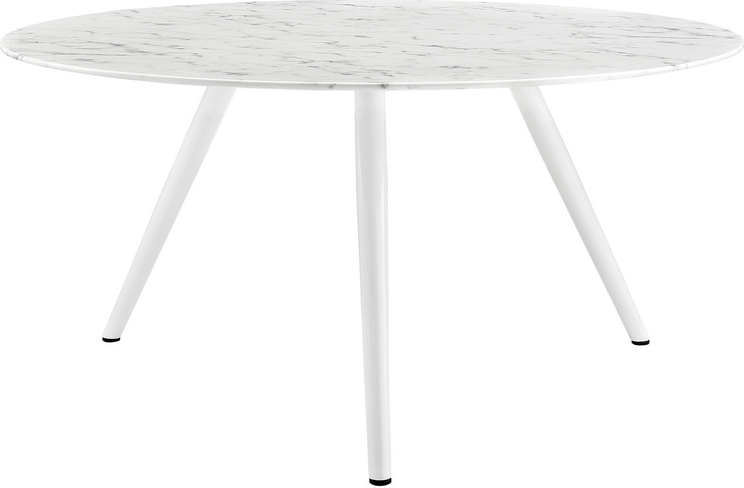 Lippa 60 Inch Artificial Marble Round Dining Table with Tripod Base In