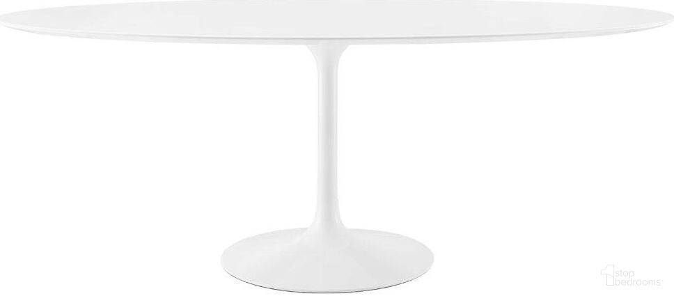 Lippa White 78 Inch Oval Wood Top Dining Table
