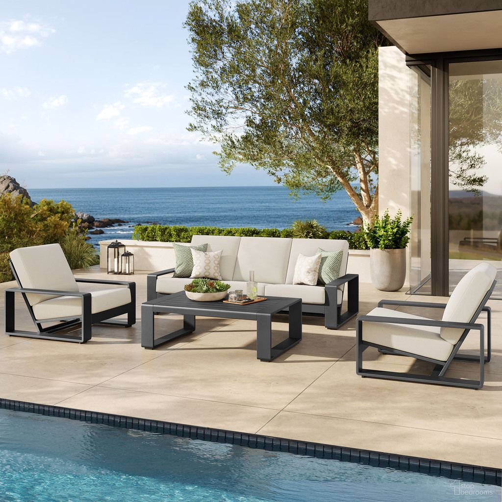 Lirienne 4-Piece Outdoor Patio Aluminum Furniture Set In Cream