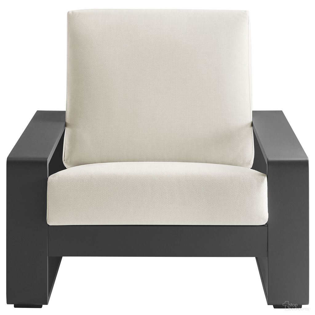 The appearance of Lirienne Outdoor Patio Aluminum Armchair In Cream and Gray designed by Modway in the modern / contemporary interior design. This cream and gray piece of furniture  was selected by 1StopBedrooms from Lirienne Collection to add a touch of cosiness and style into your home. Sku: EEI-7300-CRE-GRY. Material: Aluminum.