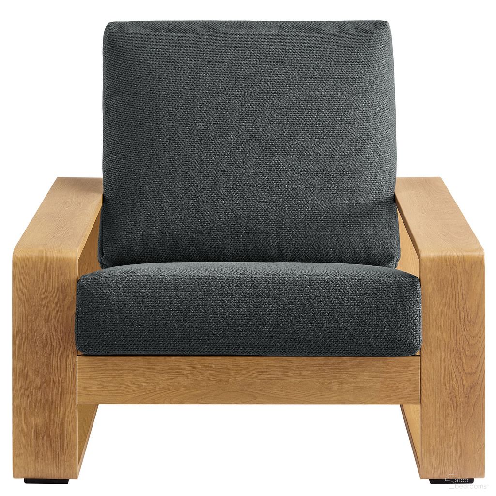 The appearance of Lirienne Outdoor Patio Aluminum Faux Wood Armchair In Charcoal and Natural designed by Modway in the modern / contemporary interior design. This charcoal and natural piece of furniture was selected by 1StopBedrooms from Lirienne Collection to add a touch of cosiness and style into your home. Sku: EEI-7296-CHA-NAT. Material: Aluminum.