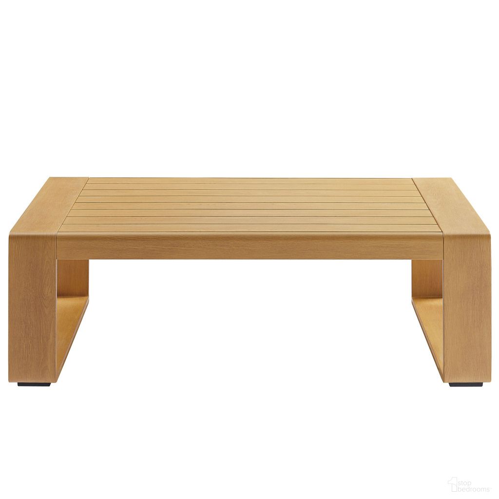 The appearance of Lirienne Outdoor Patio Aluminum Faux Wood Coffee Table In Natural designed by Modway in the modern / contemporary interior design. This natural piece of furniture was selected by 1StopBedrooms from Lirienne Collection to add a touch of cosiness and style into your home. Sku: EEI-7299-NAT. Material: Aluminum.