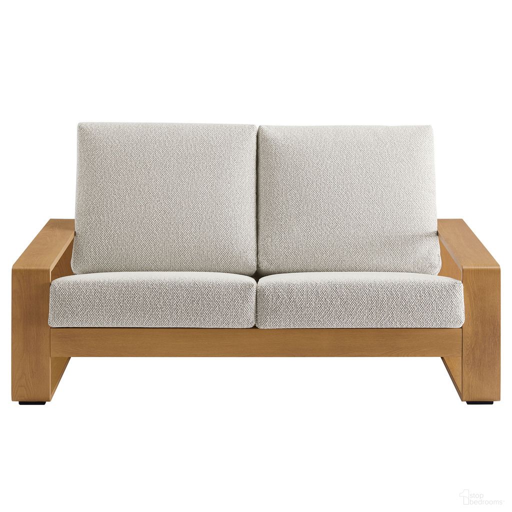 The appearance of Lirienne Outdoor Patio Aluminum Faux Wood Loveseat In Ivory and Natural designed by Modway in the modern / contemporary interior design. This ivory and natural piece of furniture  was selected by 1StopBedrooms from Lirienne Collection to add a touch of cosiness and style into your home. Sku: EEI-7297-IVO-NAT. Material: Aluminum.