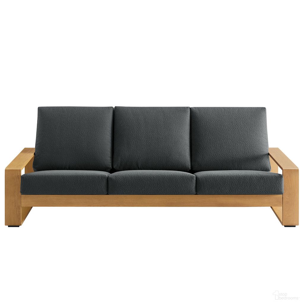 The appearance of Lirienne Outdoor Patio Aluminum Faux Wood Sofa In Charcoal and Natural designed by Modway in the modern / contemporary interior design. This charcoal and natural piece of furniture  was selected by 1StopBedrooms from Lirienne Collection to add a touch of cosiness and style into your home. Sku: EEI-7298-CHA-NAT. Material: Aluminum.