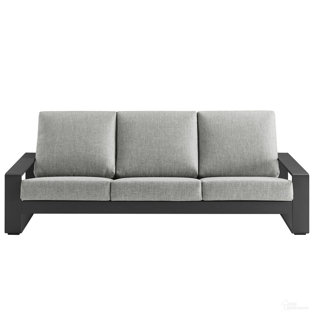 The appearance of Lirienne Outdoor Patio Aluminum Sofa In Light Gray designed by Modway in the modern / contemporary interior design. This light gray piece of furniture  was selected by 1StopBedrooms from Lirienne Collection to add a touch of cosiness and style into your home. Sku: EEI-7302-LGR-GRY. Material: Aluminum.