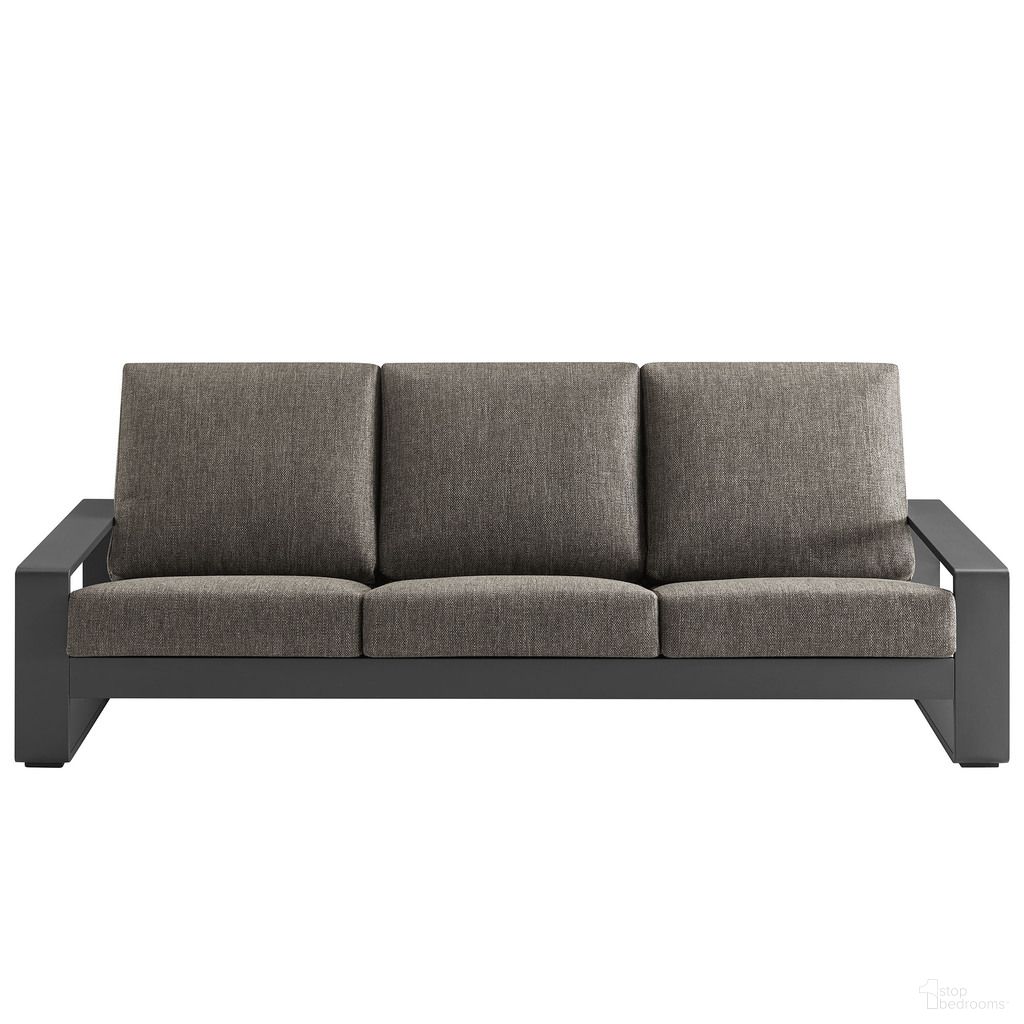 The appearance of Lirienne Outdoor Patio Aluminum Sofa In Smoke Gray designed by Modway in the modern / contemporary interior design. This smoke gray piece of furniture  was selected by 1StopBedrooms from Lirienne Collection to add a touch of cosiness and style into your home. Sku: EEI-7302-SMO-GRY. Material: Aluminum.