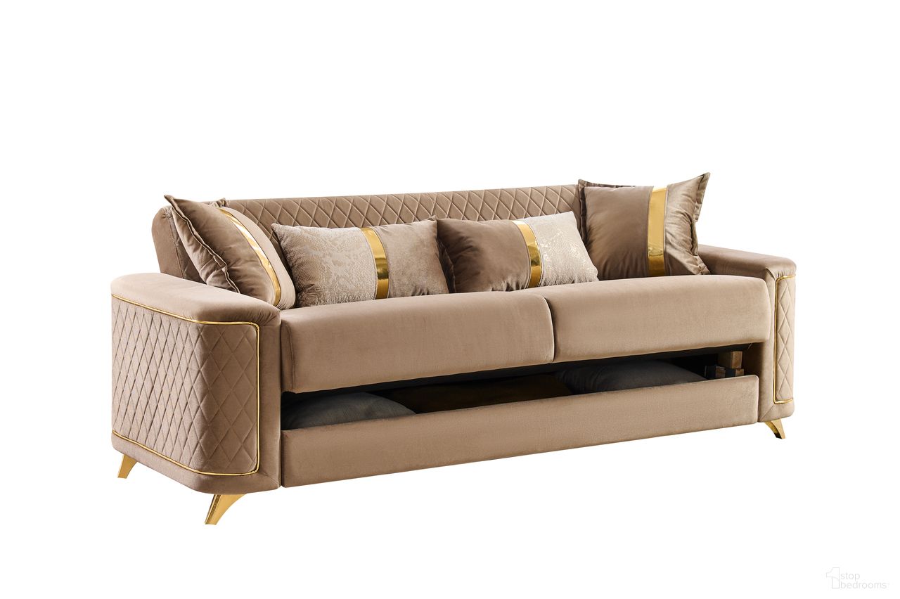 Lisa Sofa In Gold and Copper