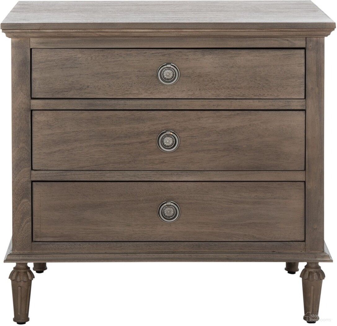 The appearance of Lisabet 3 Drawer Wood Nightstand In Light Brown designed by Safavieh Couture in the modern / contemporary interior design. This light brown piece of furniture was selected by 1StopBedrooms from Lisabet Collection to add a touch of cosiness and style into your home. Sku: SFV7705B. Material: Wood.