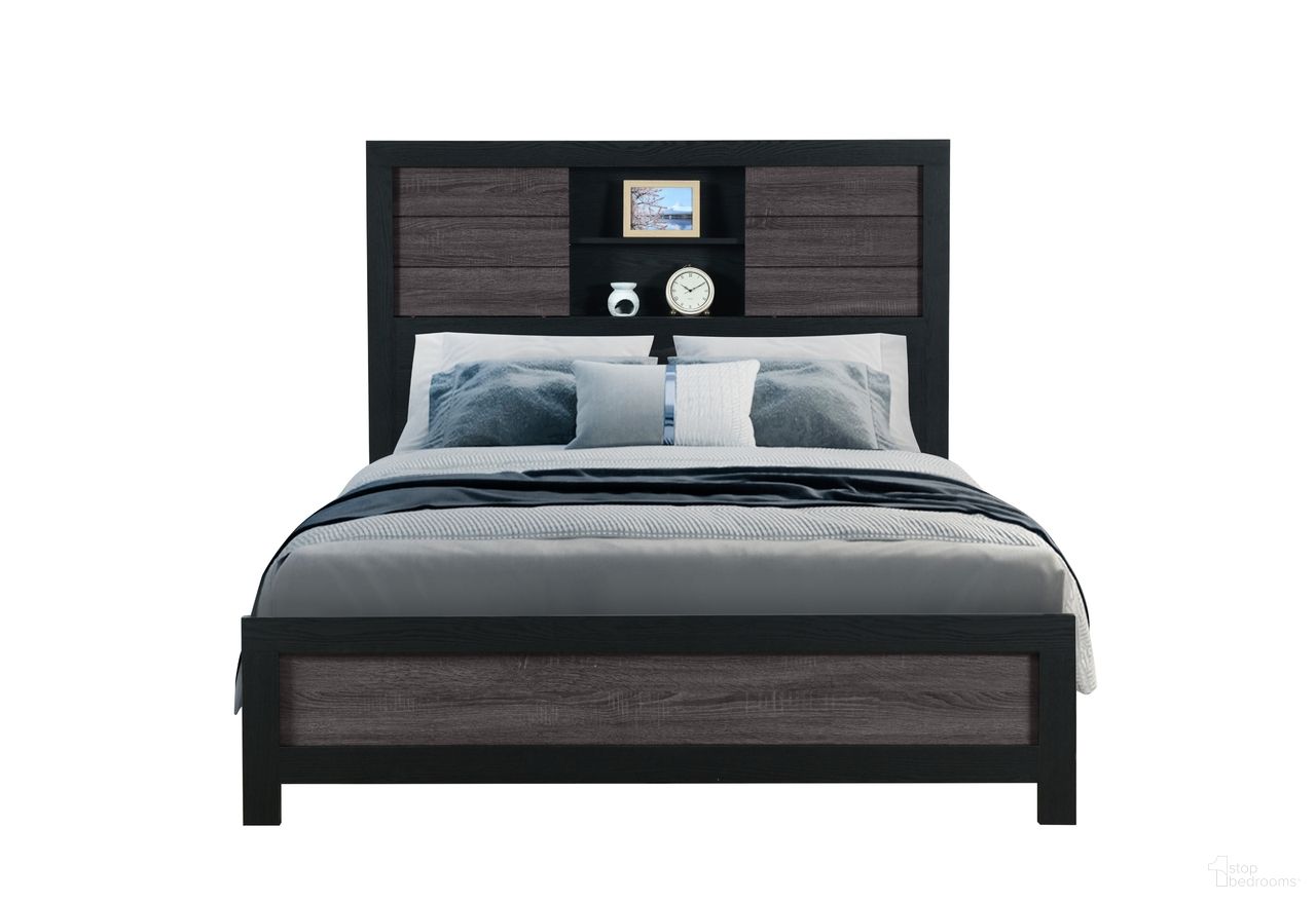 The appearance of Lisbon Bookcase Queen Bed In Gray and Black designed by Global Furniture USA in the country / farmhouse interior design. This gray and black piece of furniture was selected by 1StopBedrooms from Lisbon Collection to add a touch of cosiness and style into your home. Sku: LISBON-GREY/BLACK-QB-SR/SLATS;LISBON-GREY/BLACK-BOOKCASE-QB-HB/FB. Bed Size: Queen. Material: Chip Board.