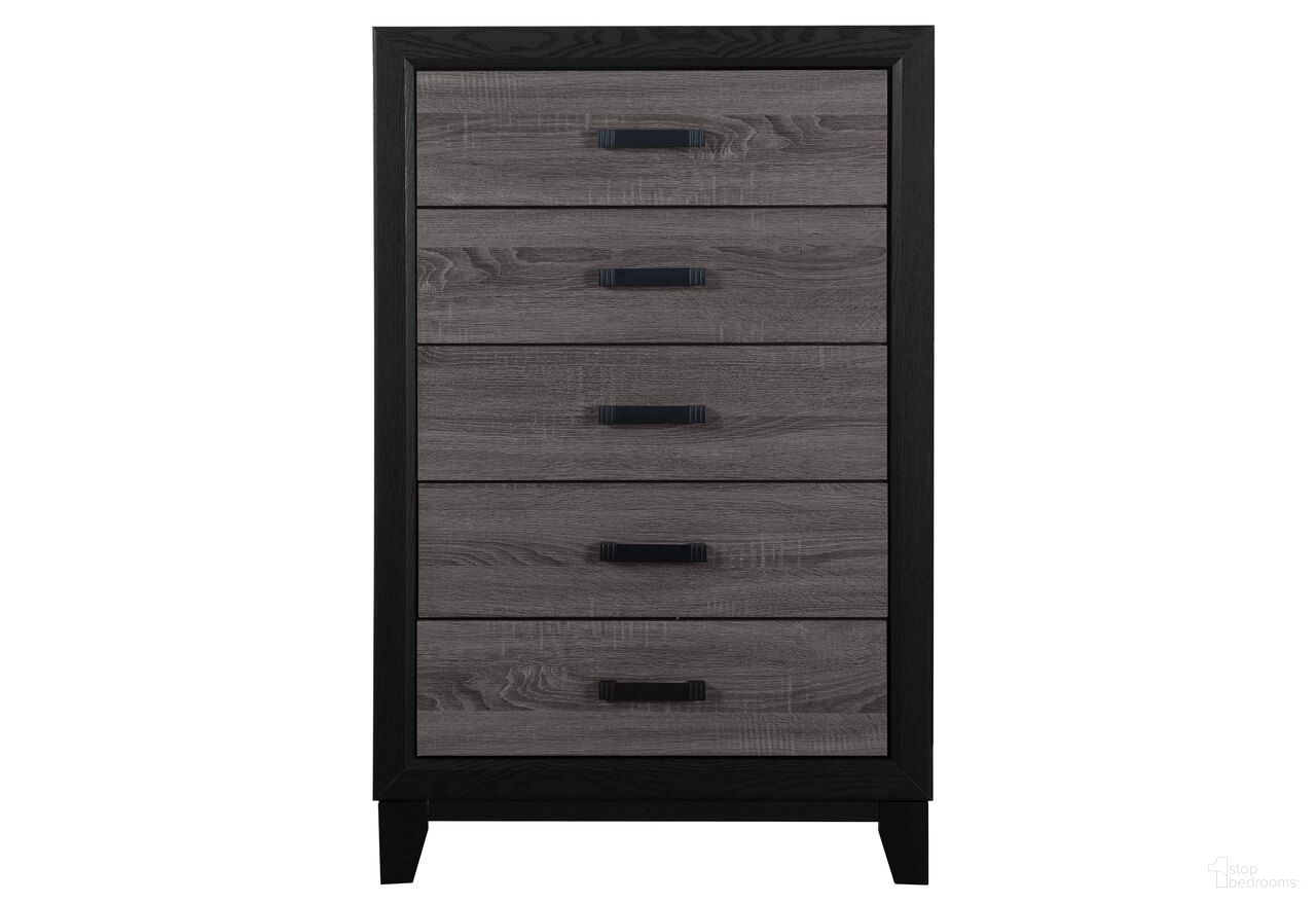 The appearance of Lisbon Chest In Gray and Black designed by Global Furniture USA in the country / farmhouse interior design. This gray and black piece of furniture  was selected by 1StopBedrooms from Lisbon Collection to add a touch of cosiness and style into your home. Sku: LISBON-GREY/BLACK-CH. Material: Chip Board.
