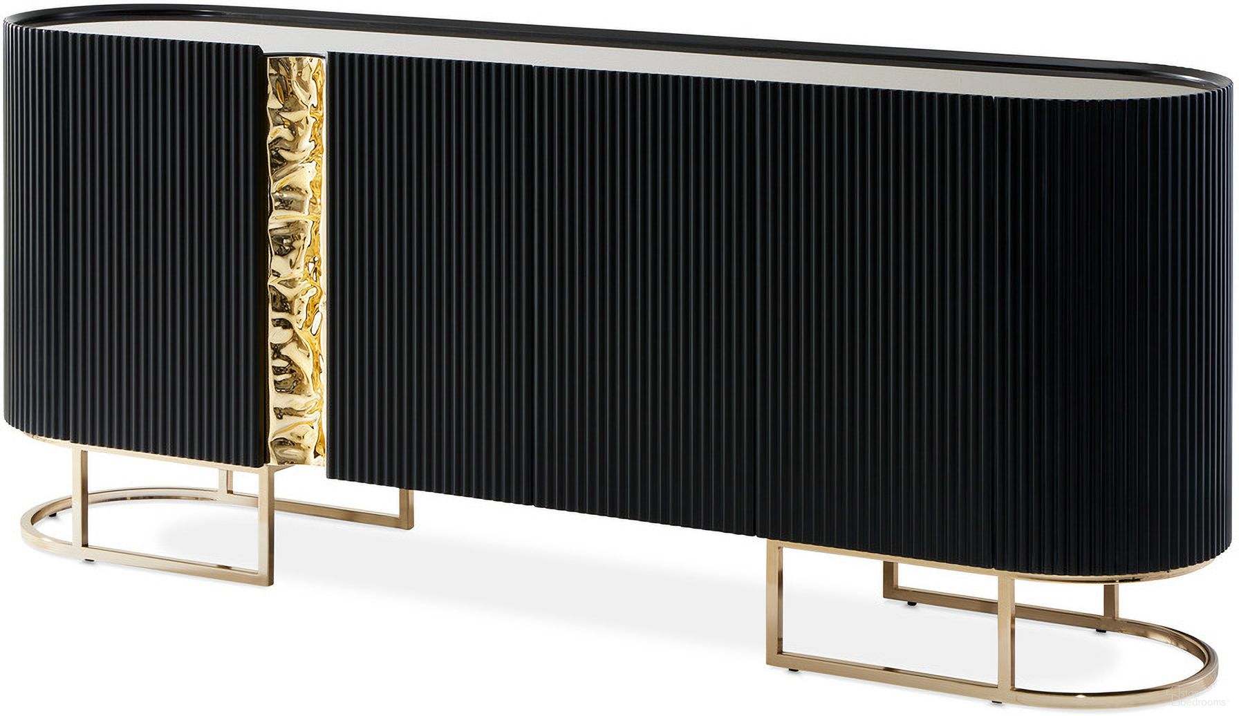 The appearance of Lisbon Console Table In Silken Matte Black designed by Michael Amini in the transitional interior design. This silken matte black piece of furniture  was selected by 1StopBedrooms from Lisbon Collection to add a touch of cosiness and style into your home. Sku: LFR-LSBN223-826. Material: MDF.