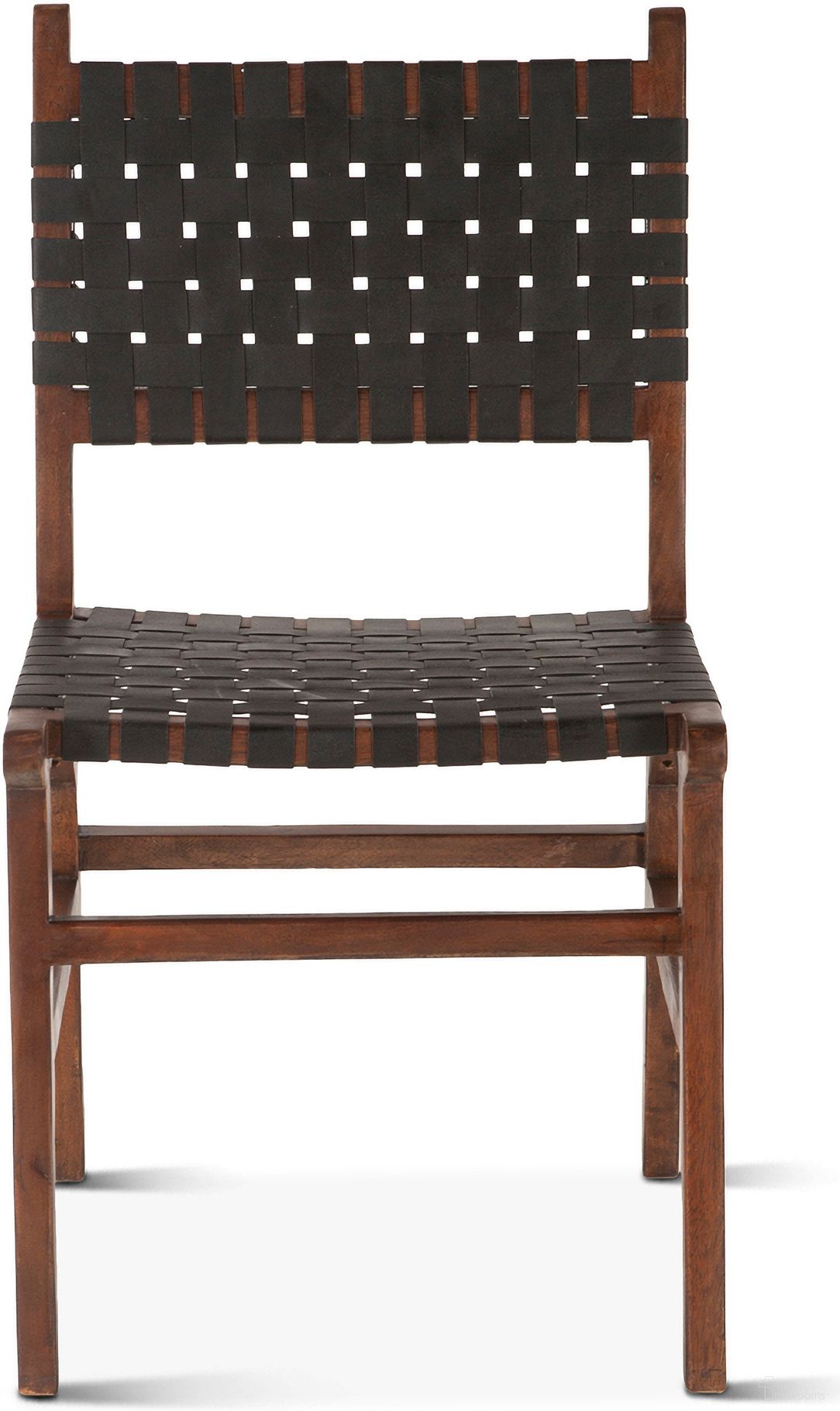 The appearance of Lisbon Dining Chair In Black Leather with Royal Brown - Set of 2 designed by Home Trends and Design in the modern / contemporary interior design. This black piece of furniture  was selected by 1StopBedrooms from Lisbon Collection to add a touch of cosiness and style into your home. Sku: ZWLISDCWL. Material: Mango Wood. Chair Type: Side Chair.