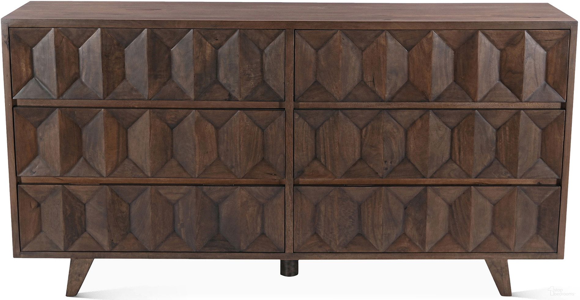 The appearance of Lisbon Dresser In Royal Brown designed by Home Trends and Design in the modern / contemporary interior design. This brown piece of furniture  was selected by 1StopBedrooms from Lisbon Collection to add a touch of cosiness and style into your home. Sku: ZWLISDRRB. Material: Mango Wood.