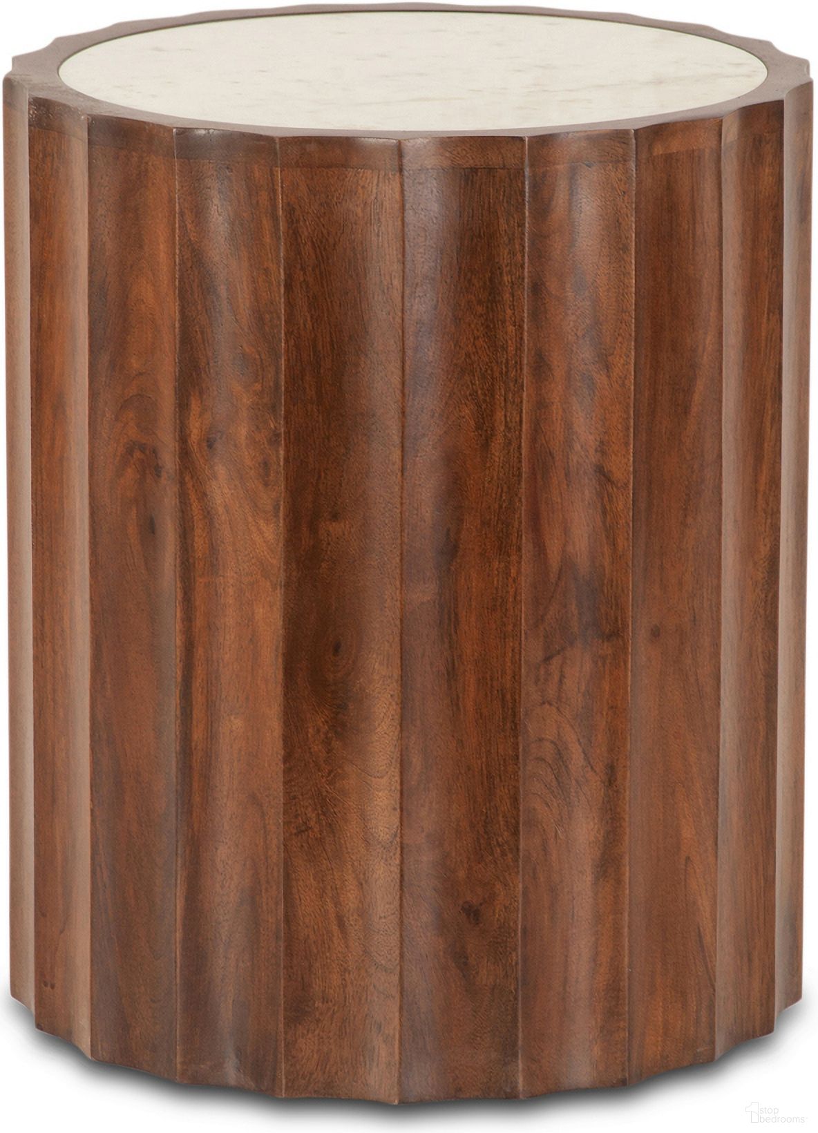 The appearance of Lisbon Modern White Marble Side Table In Matte Brown designed by Home Trends and Design in the modern / contemporary interior design. This brown piece of furniture  was selected by 1StopBedrooms from Lisbon Collection to add a touch of cosiness and style into your home. Sku: ZWLISSTMMST. Material: Mango Wood.