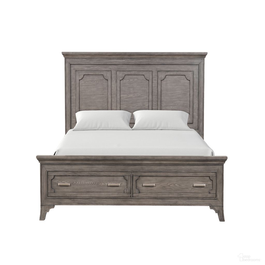 The appearance of Lisbon Queen Bed In Gray designed by New Classic in the traditional interior design. This gray piece of furniture  was selected by 1StopBedrooms from Lisbon Collection to add a touch of cosiness and style into your home. Sku: B1605-310;B1605-320;B1605-330. Bed Type: Panel Bed. Material: Wood. Bed Size: Queen.