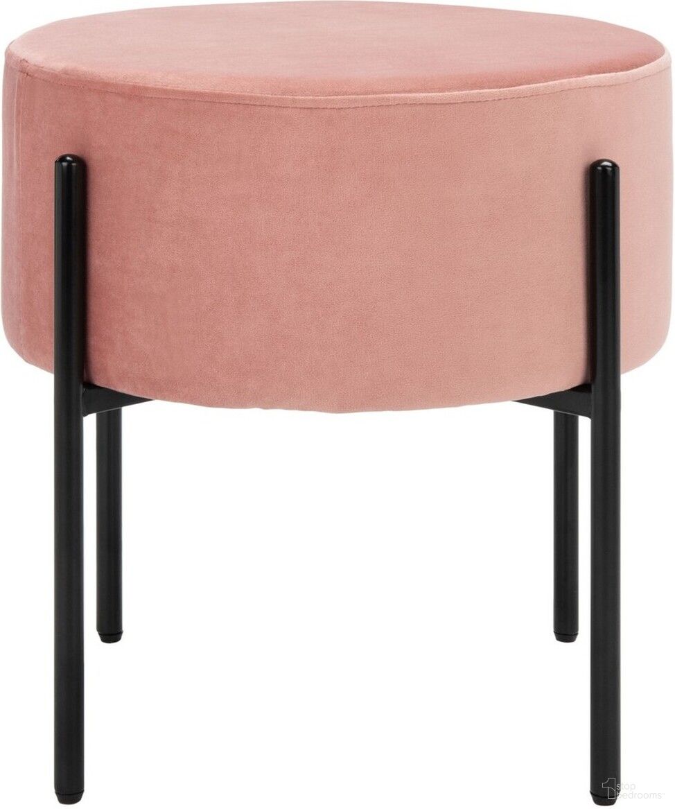 The appearance of Lisbon Round Ottoman in Dusty Rose designed by Safavieh in the glam interior design. This dusty rose piece of furniture  was selected by 1StopBedrooms from Lisbon Collection to add a touch of cosiness and style into your home. Sku: OTT6202D. Material: Velvet.