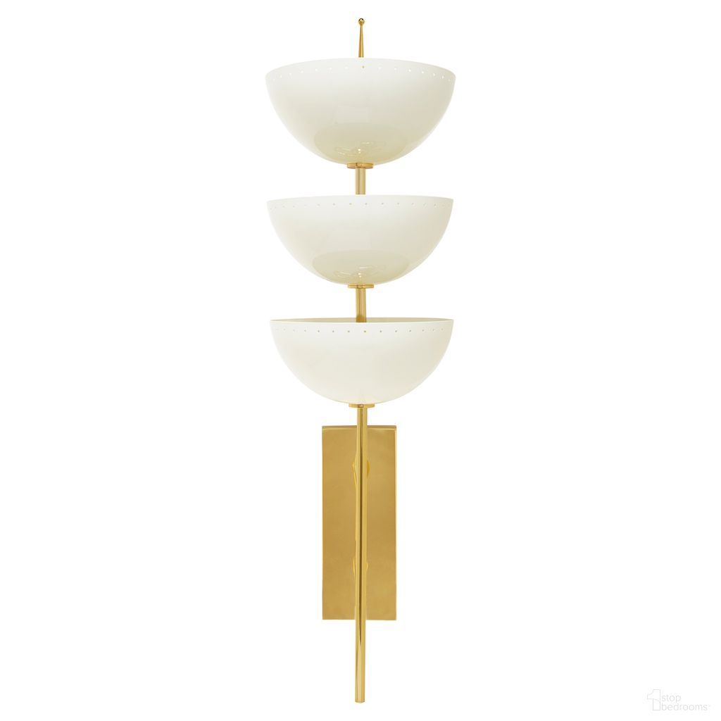 Lisbon Sconce In Ivory and Brass