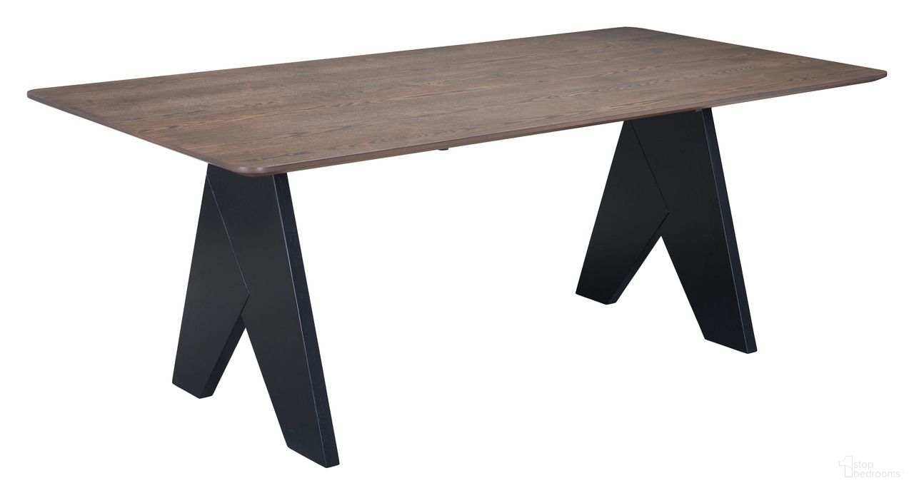The appearance of Lisse Rectangular Dining Table In Espresso designed by Zuo Modern in the modern / contemporary interior design. This espresso piece of furniture  was selected by 1StopBedrooms from Lisse Collection to add a touch of cosiness and style into your home. Sku: 110500. Table Base Style: Double Pedestal. Table Top Shape: Rectangular. Material: Rubberwood. Size: 39" x 79".