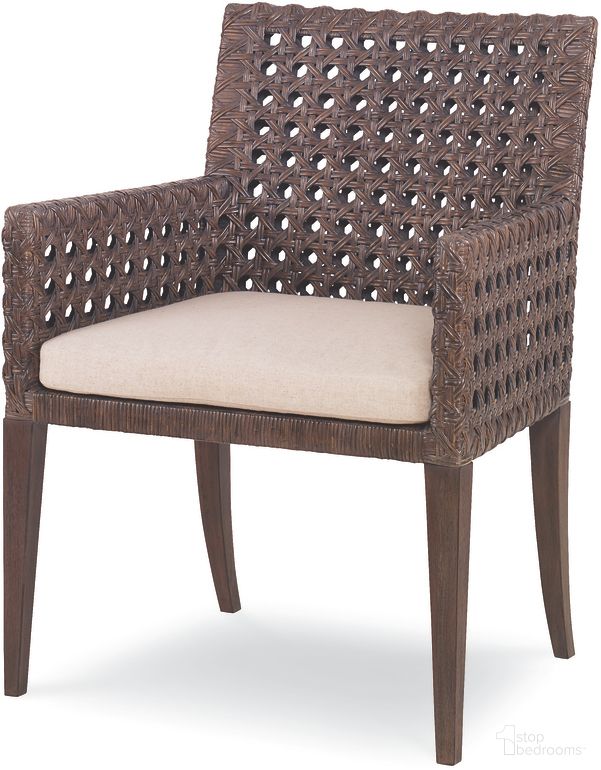 The appearance of Litchfield Arm Chair In Mink and Flax designed by Century Furniture in the modern / contemporary interior design. This mink and flax piece of furniture  was selected by 1StopBedrooms from Curate Collection to add a touch of cosiness and style into your home. Sku: CT4001A-MK-FL. Material: Mahogany. Chair Type: Arm Chair.