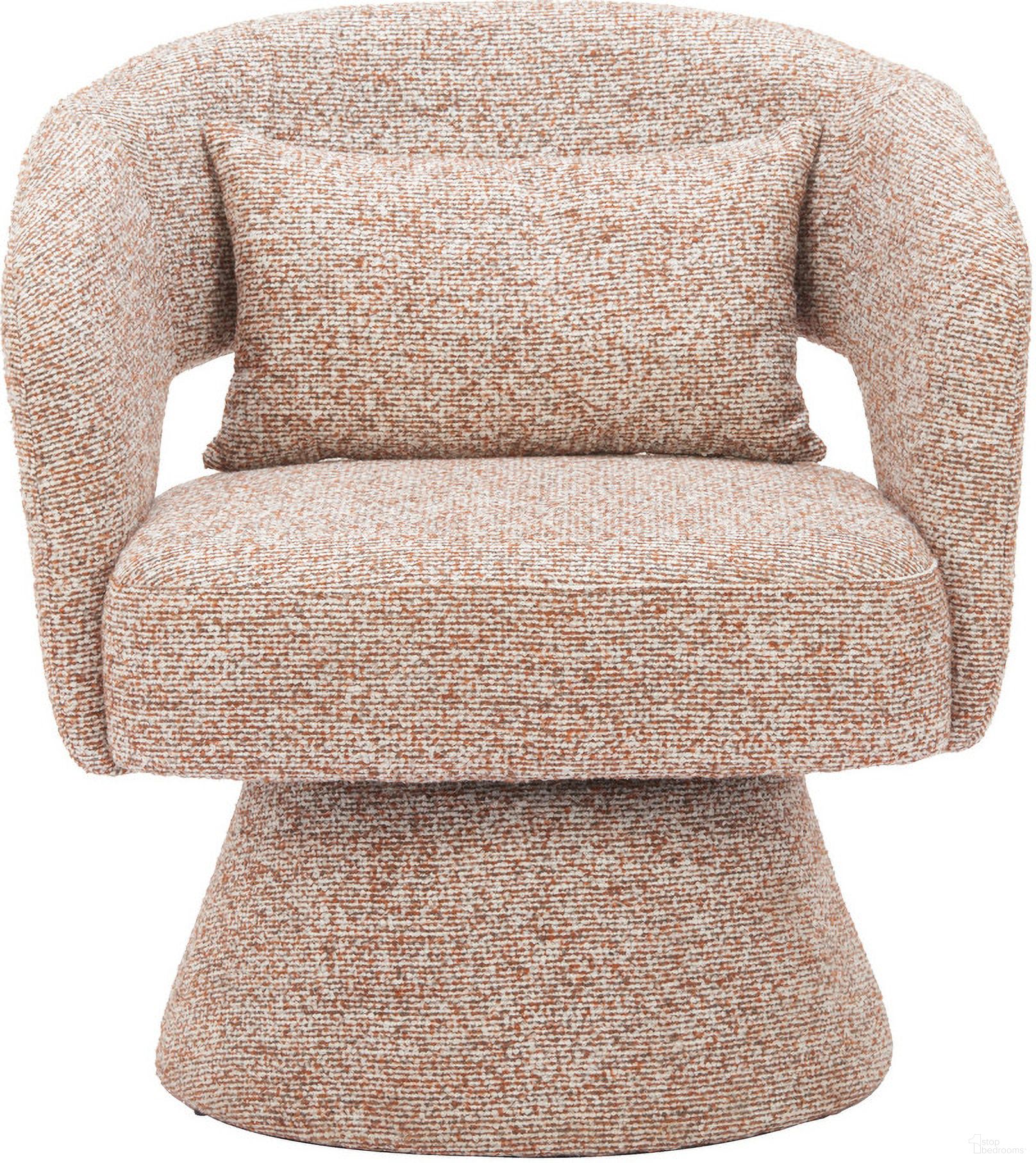 Liva Swivel Chair In Frosty Brown