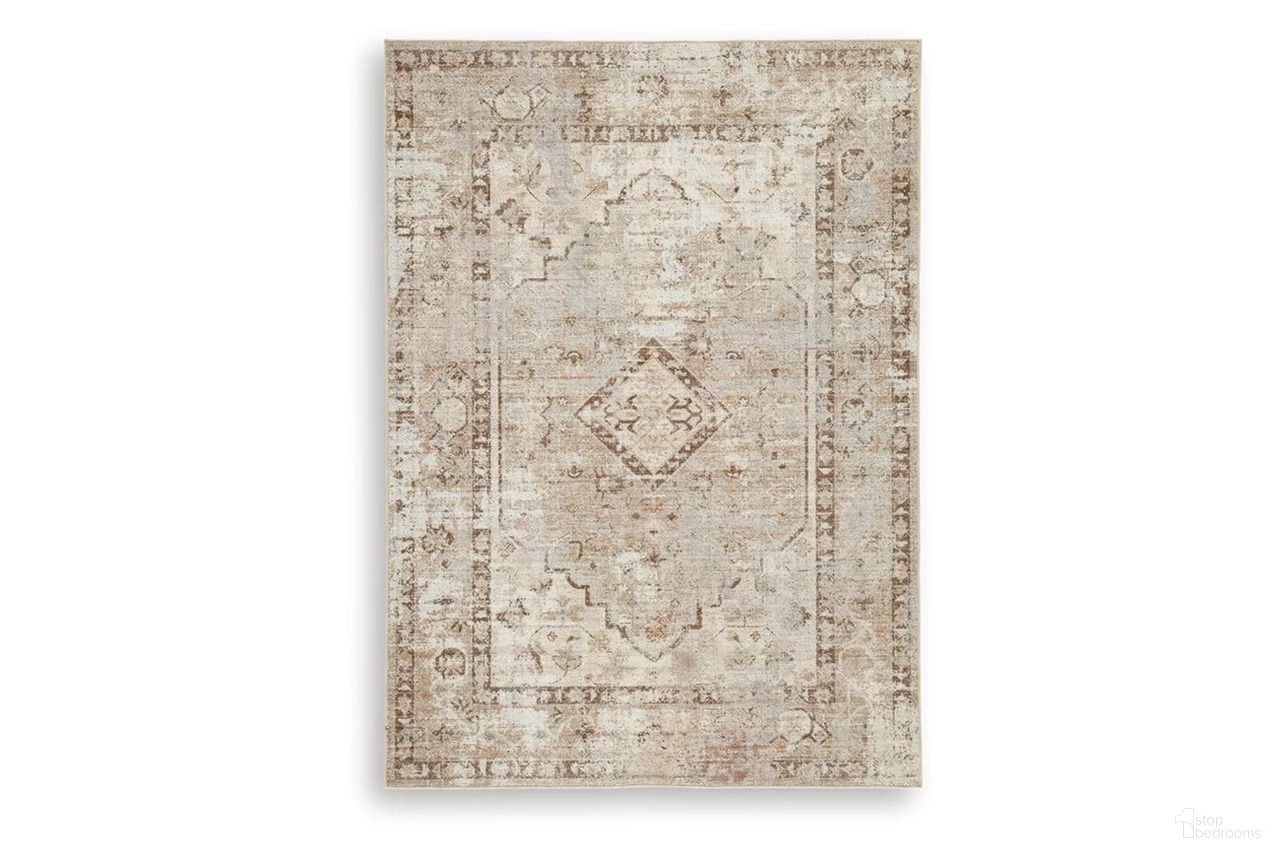 Livdon Washable Medium Rug In Brown and Beige