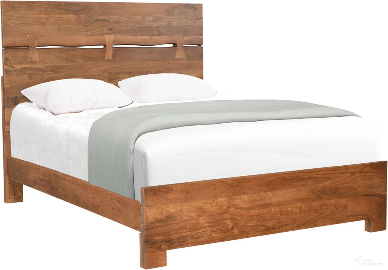 The appearance of Live Edge Bow Joint Solid Wood Queen Bed Frame In Brown designed by Homeroots in the rustic / southwestern interior design. This brown piece of furniture was selected by 1StopBedrooms from to add a touch of cosiness and style into your home. Sku: 604632. Bed Size: Queen. Material: Solid Wood.