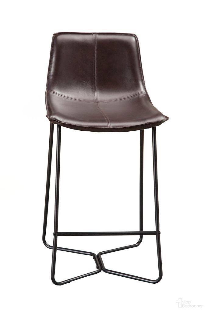 The appearance of Live Edge Bonded Leather Pub Chairs Set of 2 In Dark Brown designed by Alpine in the industrial interior design. This dark brown piece of furniture was selected by 1StopBedrooms from Live Edge Collection to add a touch of cosiness and style into your home. Sku: 1968-43. Material: Bonded Leather.