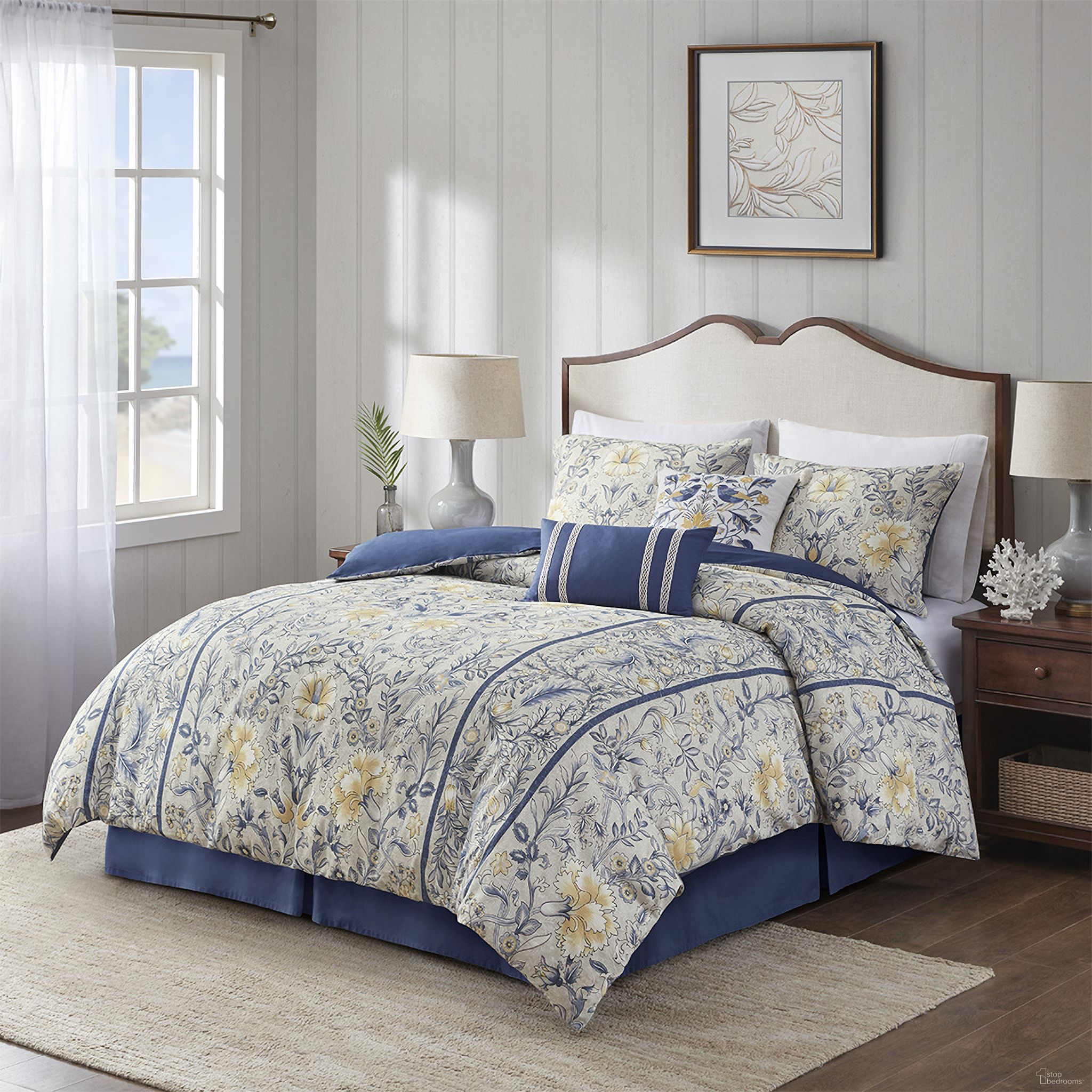 The appearance of Livia Cotton 6 Piece King Comforter Set In Multi designed by Olliix in the traditional interior design. This multi piece of furniture was selected by 1StopBedrooms from Livia Collection to add a touch of cosiness and style into your home. Sku: HH10-1801. Material: Polyester. Bed Size: King.
