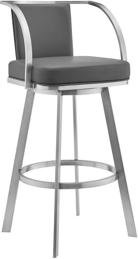 Brushed stainless steel swivel bar sale stools