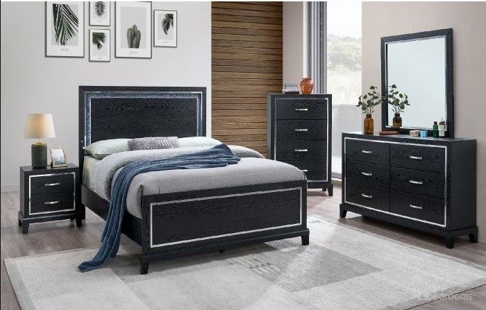 Livingston Panel Bedroom Set In Black