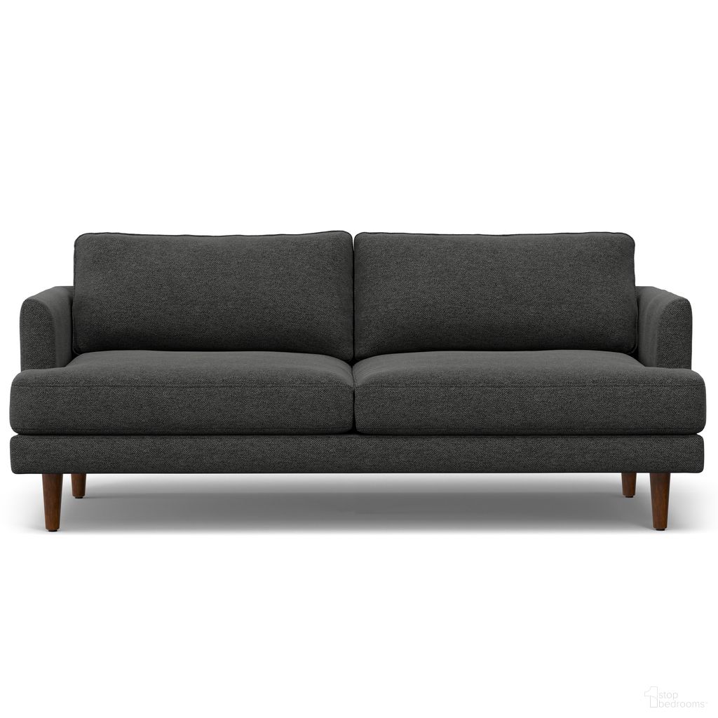 Livingston Woven-Blend Fabric 76 Inch Sofa In Charcoal Grey