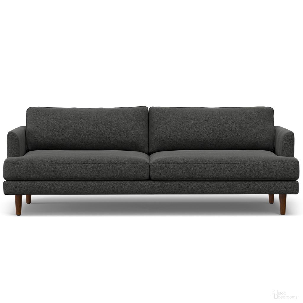 The appearance of Livingston Woven-Blend Fabric 90 Inch Sofa In Charcoal Grey designed by Simpli Home in the transitional interior design. This charcoal grey piece of furniture was selected by 1StopBedrooms from Livingston Collection to add a touch of cosiness and style into your home. Sku: AXCSOFLIV83-CG. Material: Pine.