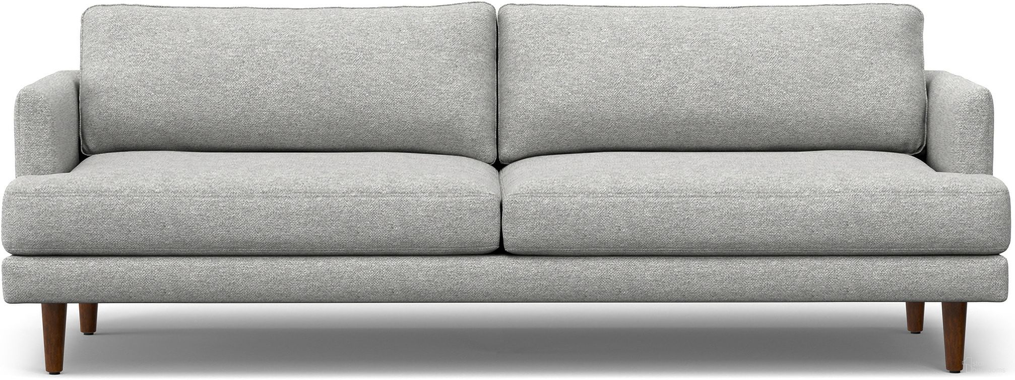 The appearance of Livingston Woven-Blend Fabric 90 Inch Sofa In Mist Grey designed by Simpli Home in the transitional interior design. This mist grey piece of furniture  was selected by 1StopBedrooms from Livingston Collection to add a touch of cosiness and style into your home. Sku: AXCSOFLIV83-MG. Material: Pine.