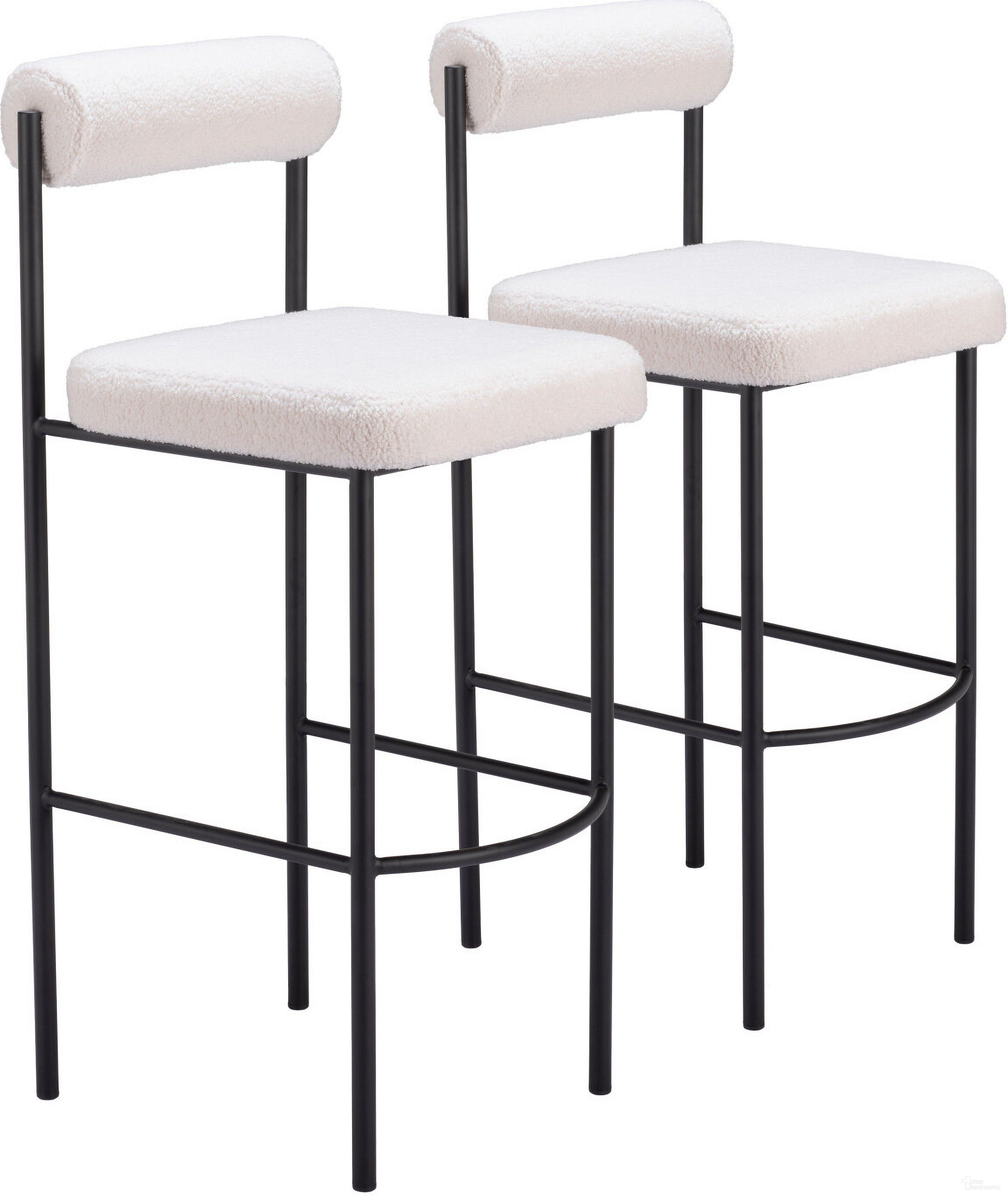 The appearance of Livorno Barstool Set of 2 In Ivory designed by Zuo Modern in the modern / contemporary interior design. This ivory piece of furniture was selected by 1StopBedrooms from Livorno Collection to add a touch of cosiness and style into your home. Sku: 109812. Material: Steel.
