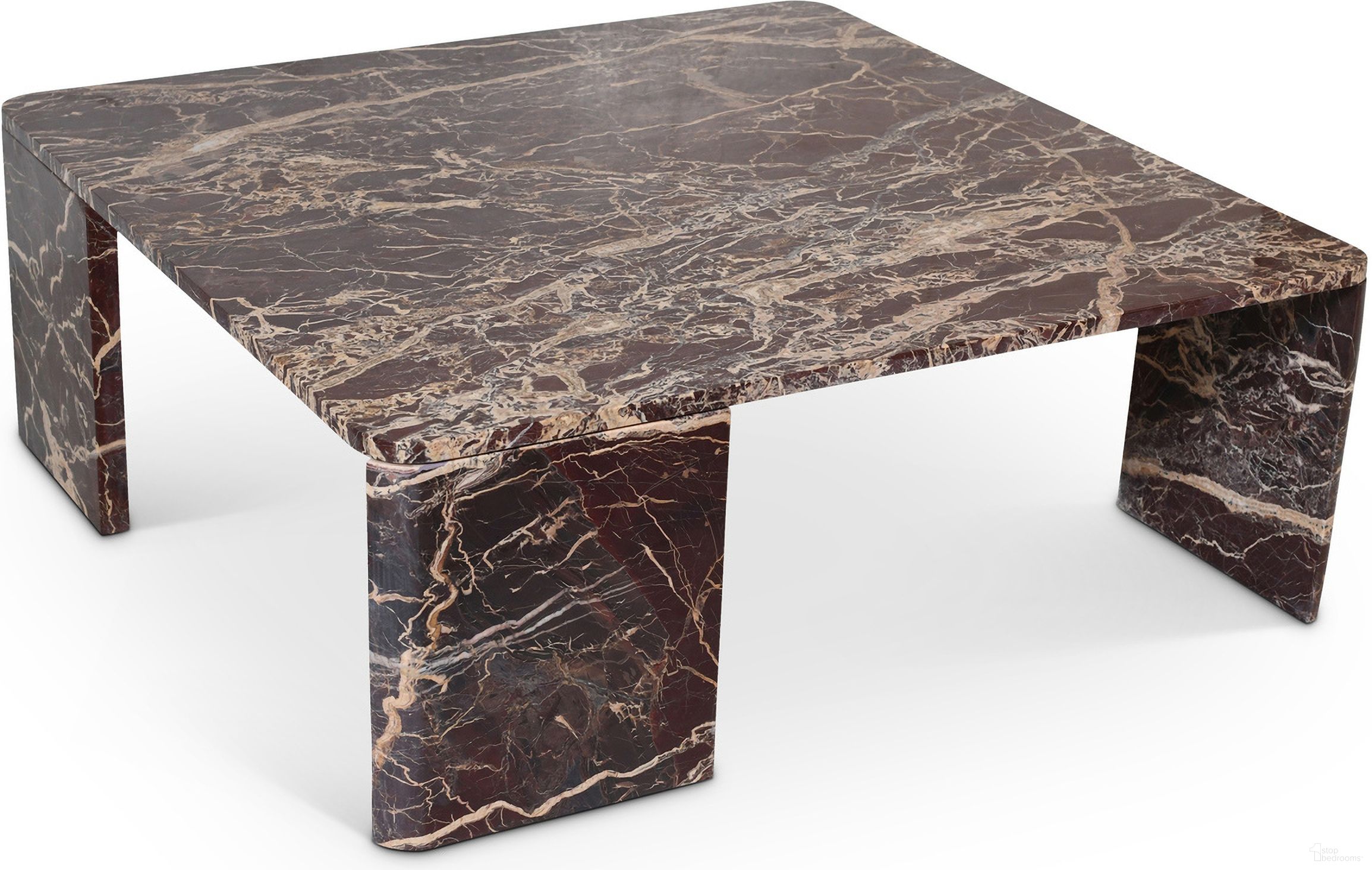 Livorno Coffee Table In Burgundy