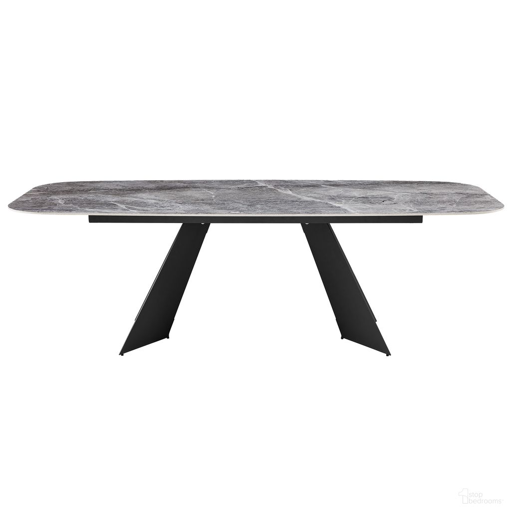 The appearance of Lizarte 93 Inch Table In Gray designed by Euro Style in the modern / contemporary interior design. This gray piece of furniture  was selected by 1StopBedrooms from Lizarte Collection to add a touch of cosiness and style into your home. Sku: 38968GRY-A;38968GRY-B;38968GRY-C. Table Base Style: Legs. Material: Ceramic. Table Top Shape: Rectangular. Size: 44" x 94".