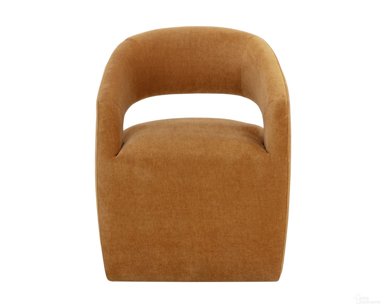Lloret Wheeled Dining Armchair In Danny Amber
