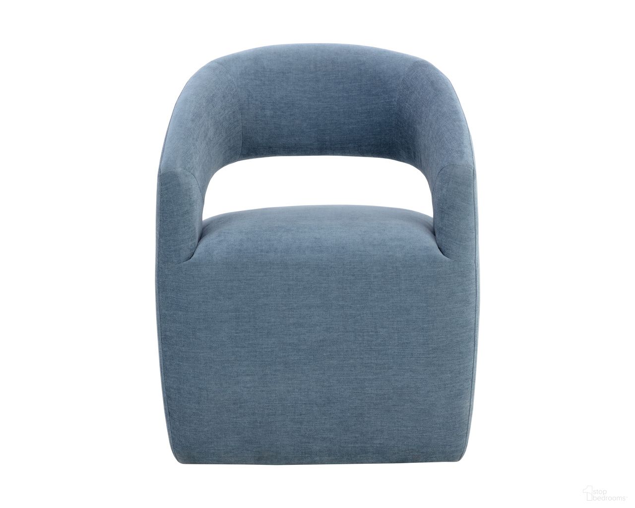 Lloret Wheeled Dining Armchair In Danny Iceberg