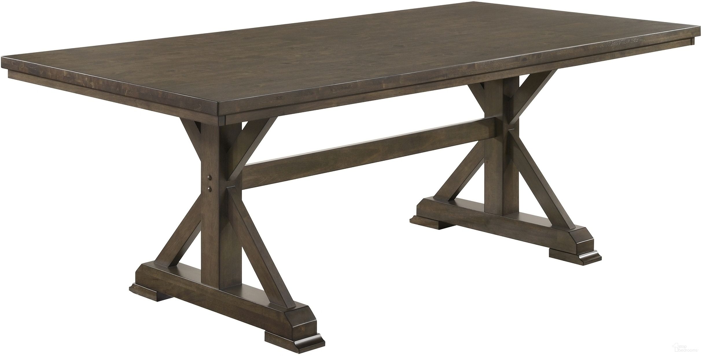 The appearance of Lloyd Rectangular Dining Table In Brown designed by Crown Mark in the rustic / southwestern interior design. This brown piece of furniture was selected by 1StopBedrooms from Lloyd Collection to add a touch of cosiness and style into your home. Sku: 2137T-4079. Table Base Style: Trestle. Material: Wood. Table Top Shape: Rectangular. Size: 39" x 79".