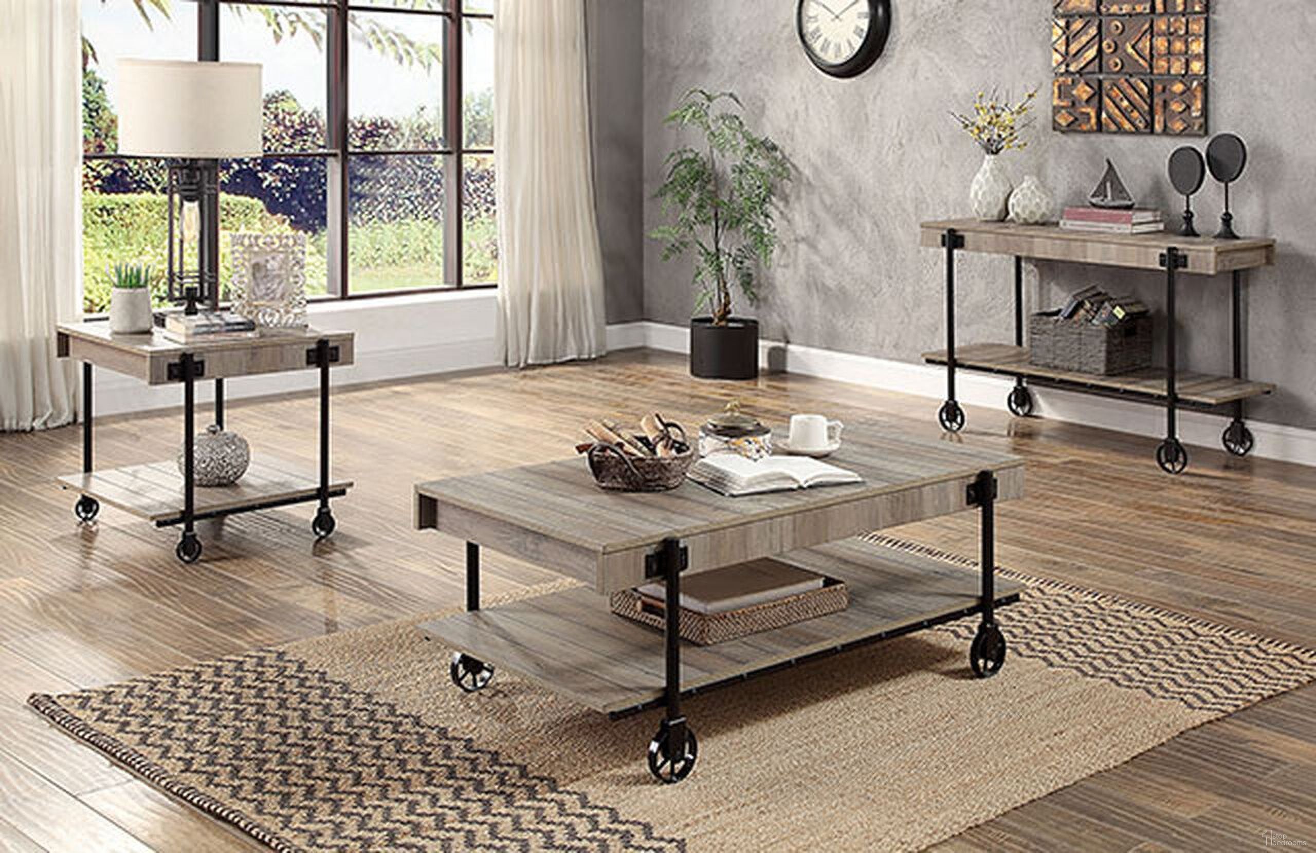 The appearance of Lobb Occasional Table Set In Natural Tone designed by Furniture of America in the industrial interior design. This natural tone piece of furniture  was selected by 1StopBedrooms from Lobb Collection to add a touch of cosiness and style into your home. Sku: CM4217A-C;CM4217A-E. Material: Steel.