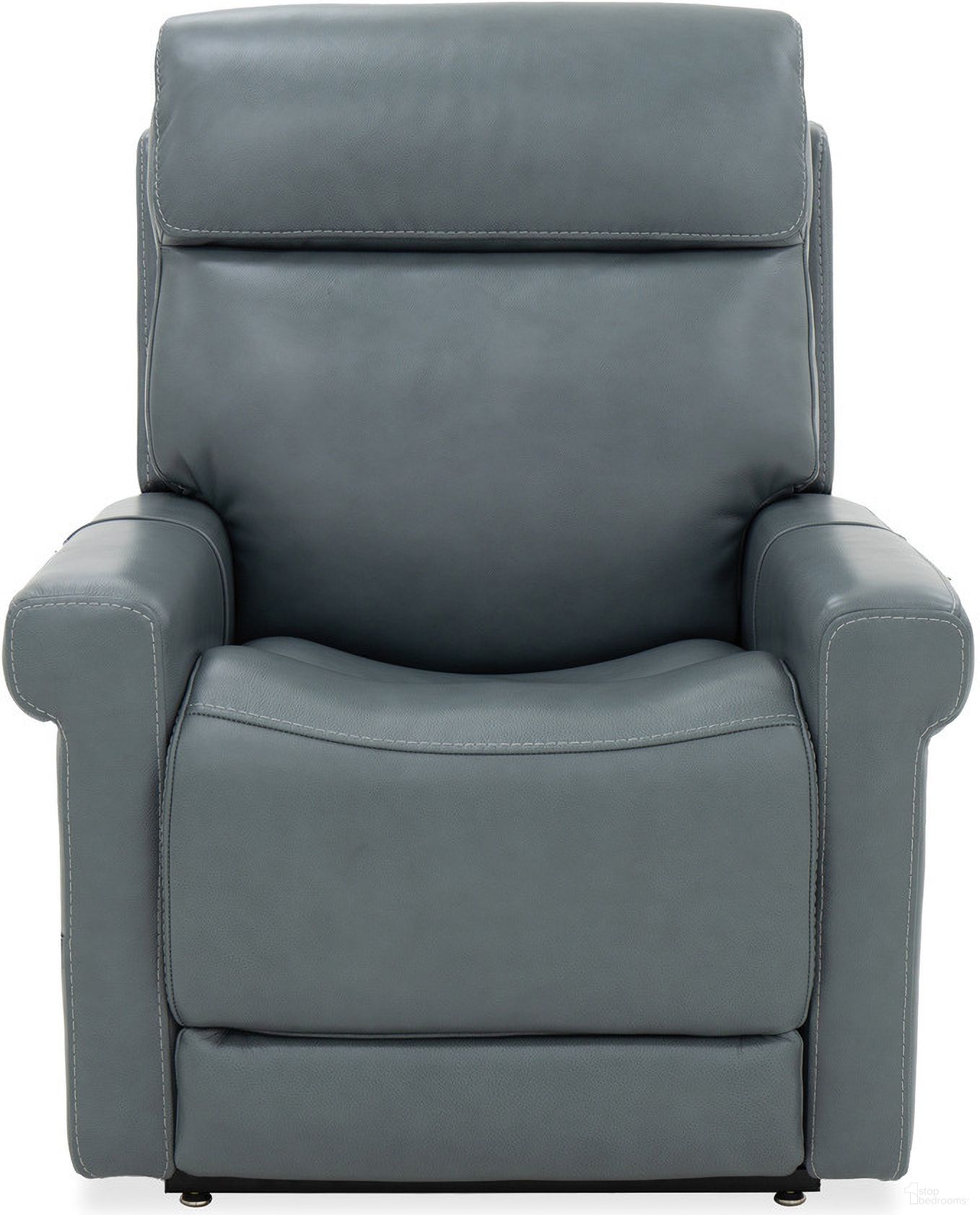 The appearance of Locke Power Recline Lift Chair with Headrest and Lumbar In Blue designed by Hooker in the transitional interior design. This blue piece of furniture was selected by 1StopBedrooms from Locke Collection to add a touch of cosiness and style into your home. Sku: RC645-PHLL4-031. Material: Leather.