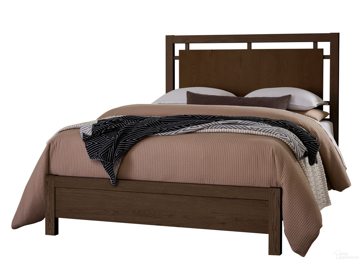 The appearance of Lodge and Loft King Floating Panel Bed In Dark Oak designed by Vaughan Bassett in the modern / contemporary interior design. This dark oak piece of furniture  was selected by 1StopBedrooms from Lodge and Loft Collection to add a touch of cosiness and style into your home. Sku: 840-667;840-766;840-922;MS-MS1. Bed Type: Panel Bed. Material: Wood. Bed Size: King.