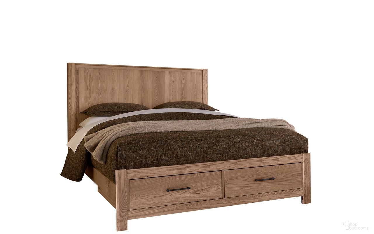 The appearance of Lodge and Loft King Radius Poster Bed with Footboard Storage In Blond Oak designed by Vaughan Bassett in the modern / contemporary interior design. This blond oak piece of furniture was selected by 1StopBedrooms from Lodge and Loft Collection to add a touch of cosiness and style into your home. Sku: 842-668;842-066B;842-502;TT-666T. Bed Type: Poster Bed. Material: Wood. Bed Size: King.