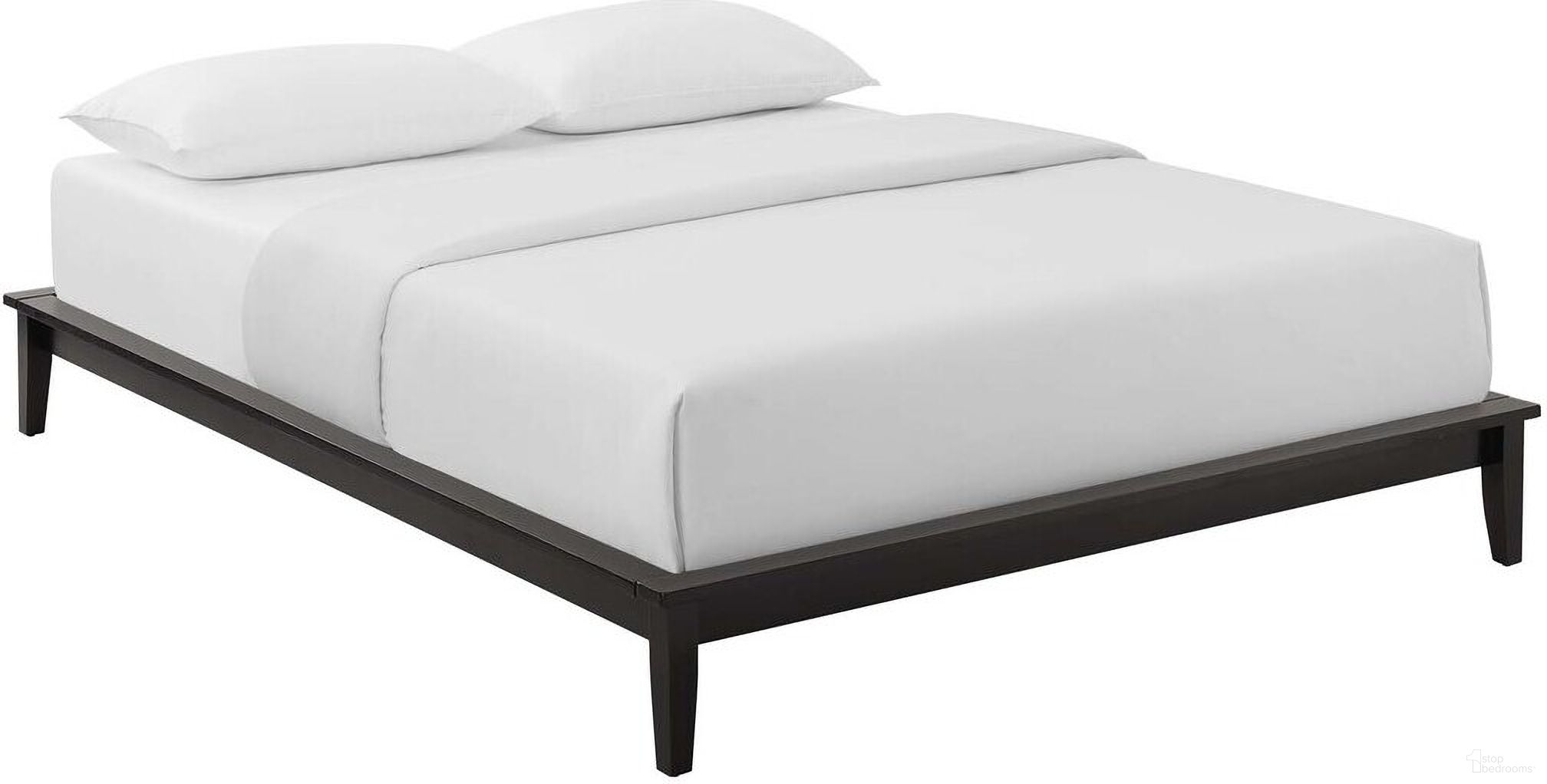 Lodge Full Wood Platform Bed Frame In Cappuccino