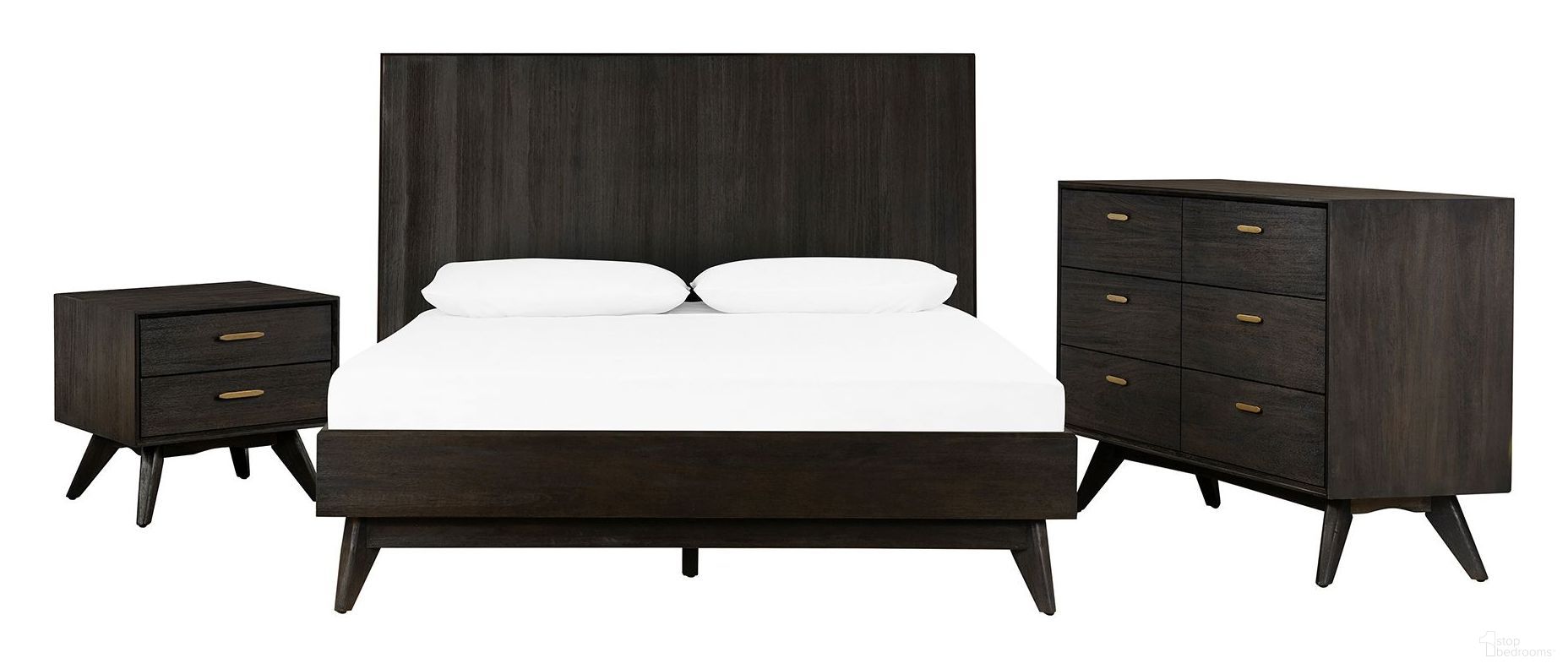 The appearance of Loft Acacia Platform Bedroom Set designed by Armen Living in the transitional interior design. This brown piece of furniture was selected by 1StopBedrooms from Loft Collection to add a touch of cosiness and style into your home. Sku: LCLFBDQN;LCLFLABR. Bed Type: Platform Bed. Material: Wood. Bed Size: Queen.
