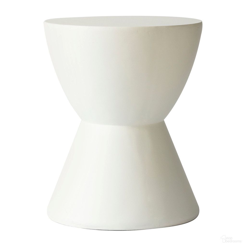 The appearance of Loft Fiberglass Outdoor Side Table In White designed by LeisureMod in the modern / contemporary interior design. This white piece of furniture was selected by 1StopBedrooms from Loft Collection to add a touch of cosiness and style into your home. Sku: LST14W. Table Top Shape: Round. Material: Stone.