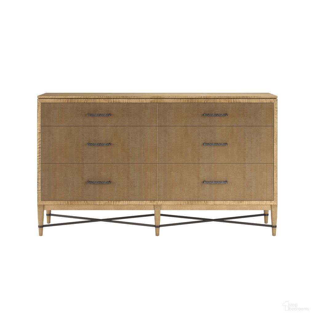 The appearance of Loft Reeded Dresser In Natural Maple designed by A.R.T. in the modern / contemporary interior design. This natural maple piece of furniture was selected by 1StopBedrooms from Loft Collection to add a touch of cosiness and style into your home. Sku: 335130-1911. Material: Wood.